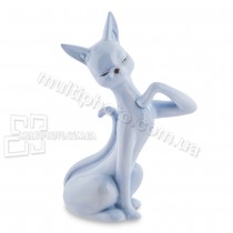 Фарфоровая статуэтка Pavone JP кошка голубая 13 см
