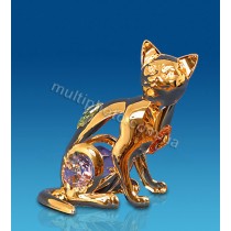 Фигурка Юнион AR-3746- 1 Кошка с цветными кристаллами