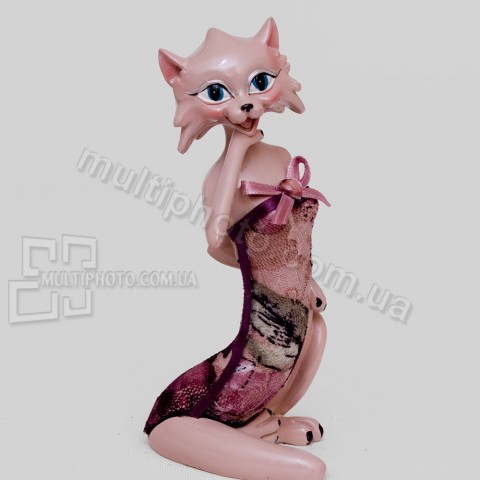 Фигурка SM-32 кошка Кутюрье в розовом 14 см