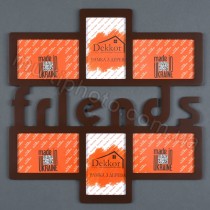 Рамка для фото с надписью Friends на 6 фото цвет венге