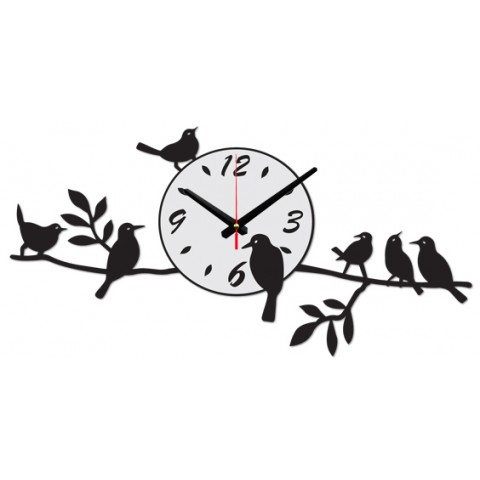 Часы настенные Птички на ветке 1-0104