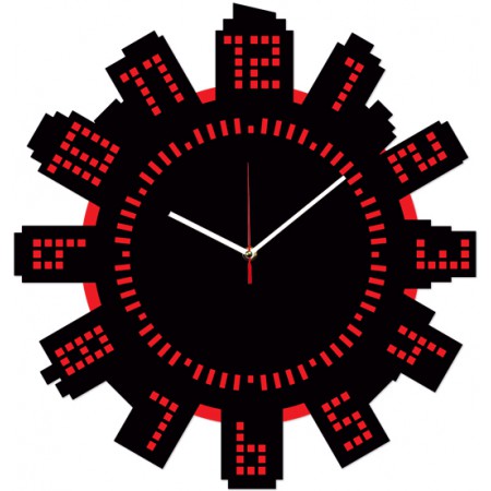 Часы настенные Цифровой город 1-0188