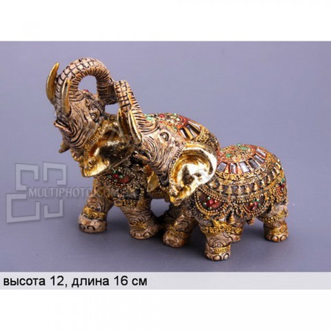 Декоративная статуэтка Влюбленные слоны