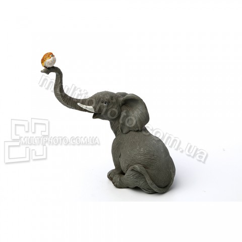 Декоративная статуэтка Слоненок и птица