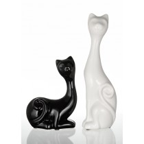 Набор статуэток Eterna К8040-K8041 Кошки черная и белая