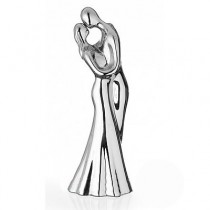 Статуэтка из керамики Влюбленная пара Eterna К8071 серебряная
