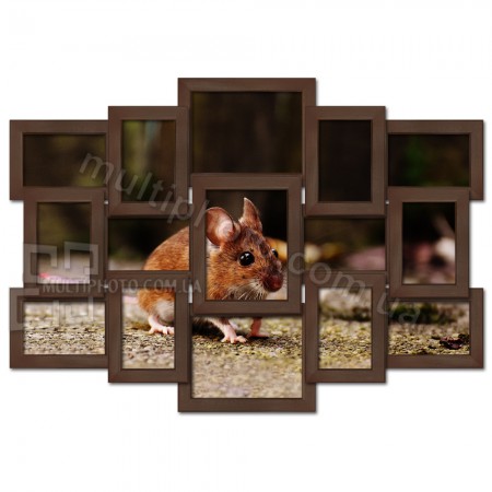 Рамка для фото деревянная цвет венге 78x56 см