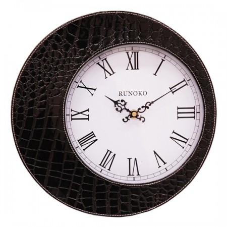 Часы настенные Runoko Leather Black
