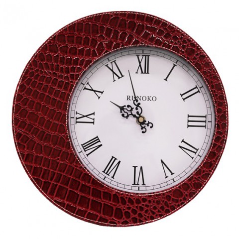 Часы настенные Runoko Leather Red