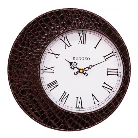 Часы настенные Runoko Leather Brown