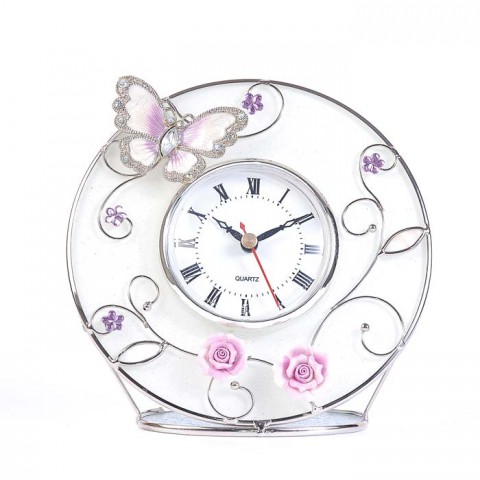 Часы бабочка на чайной розе 307-CK
