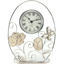 Часы Jardin D`ete бабочка с розой 15796
