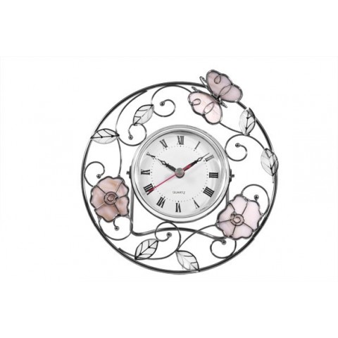 Часы Jardin D`ete бабочка и цветок 19202D