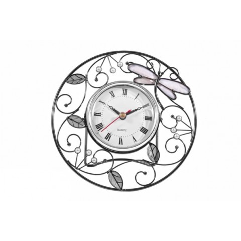 Часы Jardin D`ete стрекоза и листочки 19205D