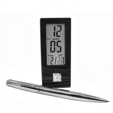 Набор часы и ручка хром Pierre cardin PR2607/C