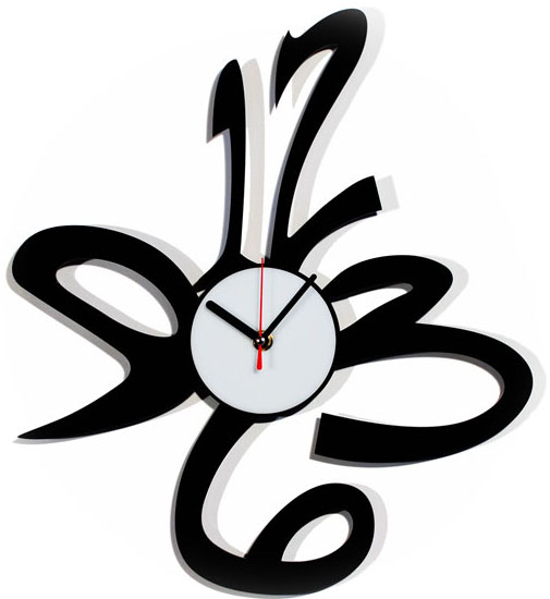 Дизайнерские черные акриловые часы Didi art  0002 1-0014